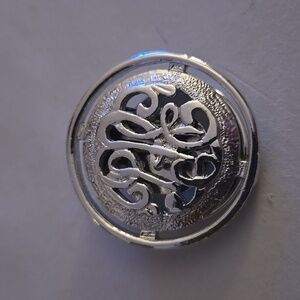 Vintage Silver Monogram Scarf Clip.